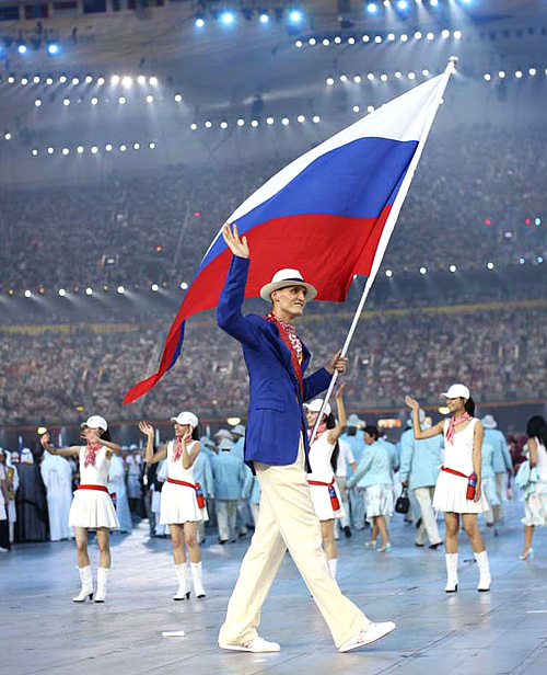 Андрей Кириленко на церемонии открытия Олимпиады в Пекине