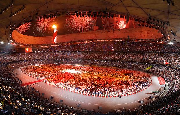 Церемония открытия летней Олимпиады фото салют