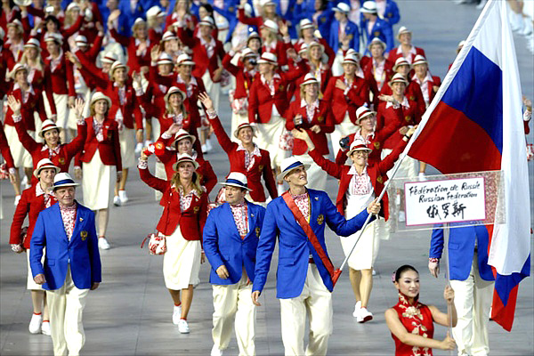 Церемония открытия Летней Олимпиады 2008 делегация России