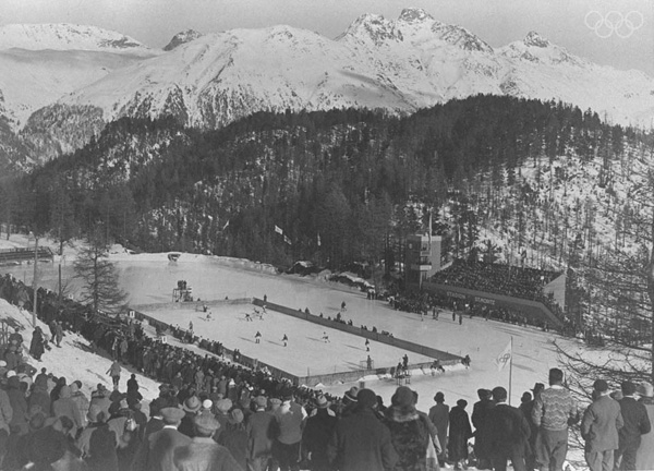 хоккейный матч на олимпийских играх 1928