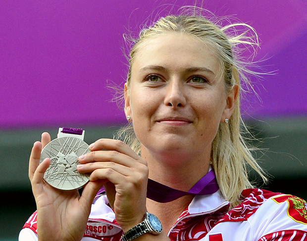 Мария Шарапова Maria Sharapova серебряная медаль silver medal