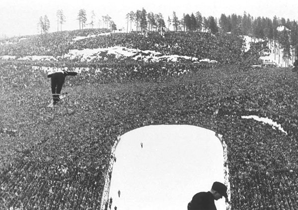 Соревнования прыгунов с трамплина Олимпиада Осло 1952