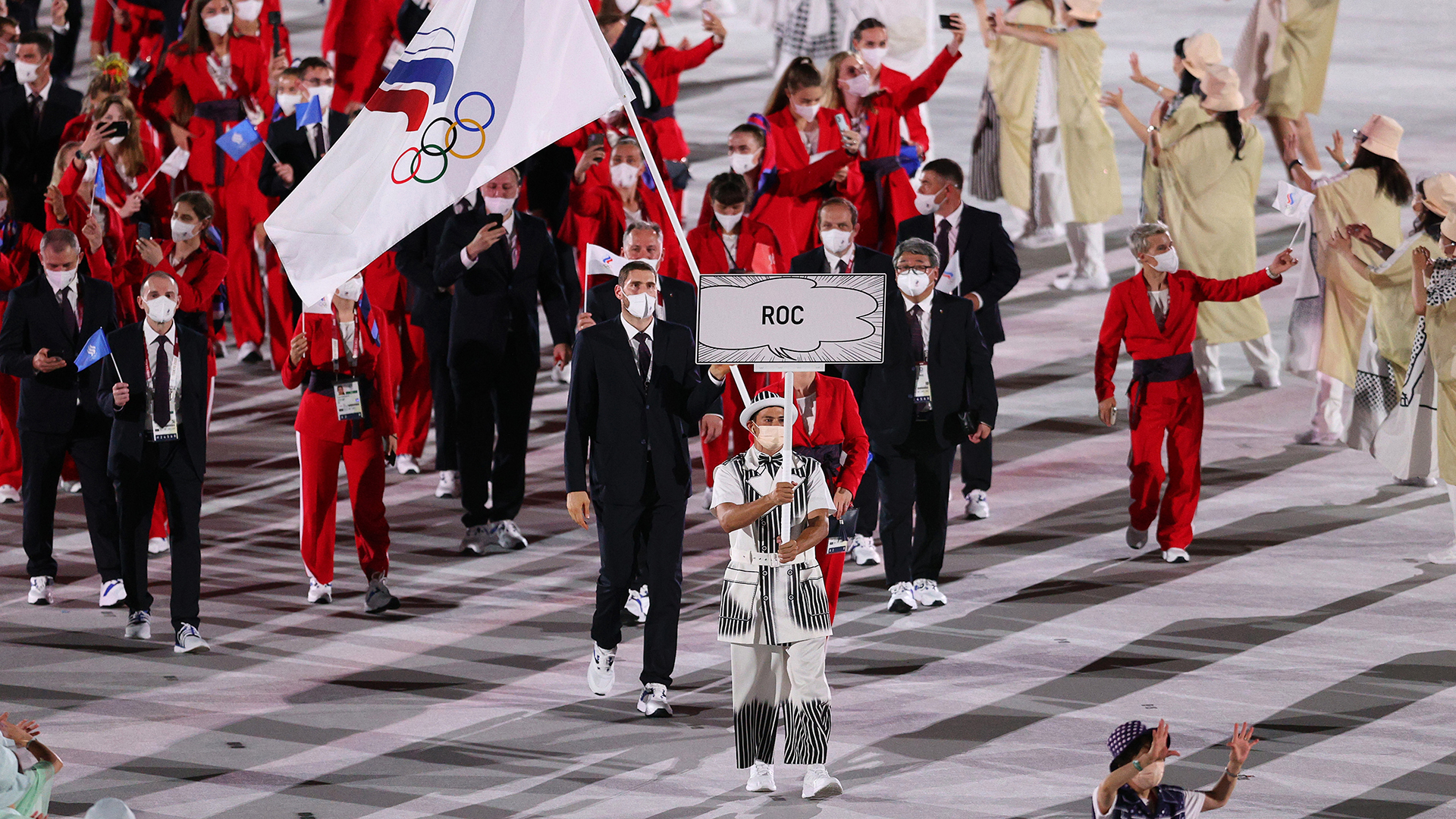 Токио церемония открытия сборная России
