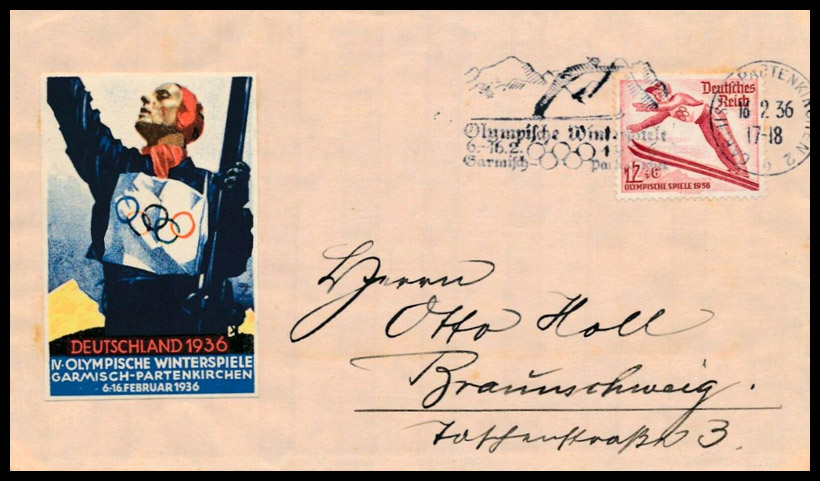 Олимпиада Гармиш-Партенкирхен 1936 марки