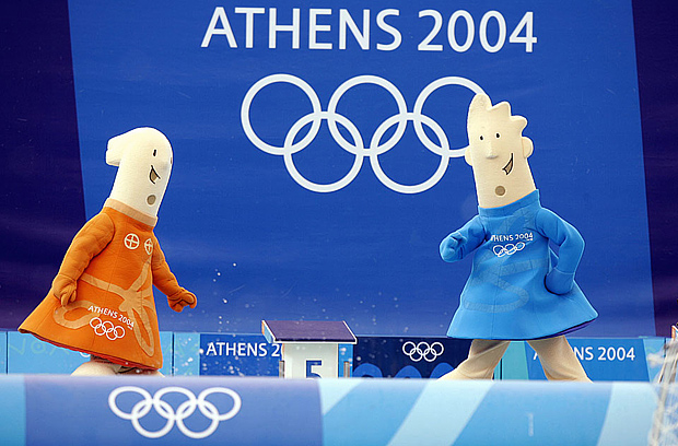Талисманы Афинской Олимпиады - Афина и Феб