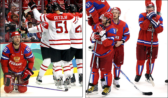 хоккейная сборная России на играх в Ванкувере