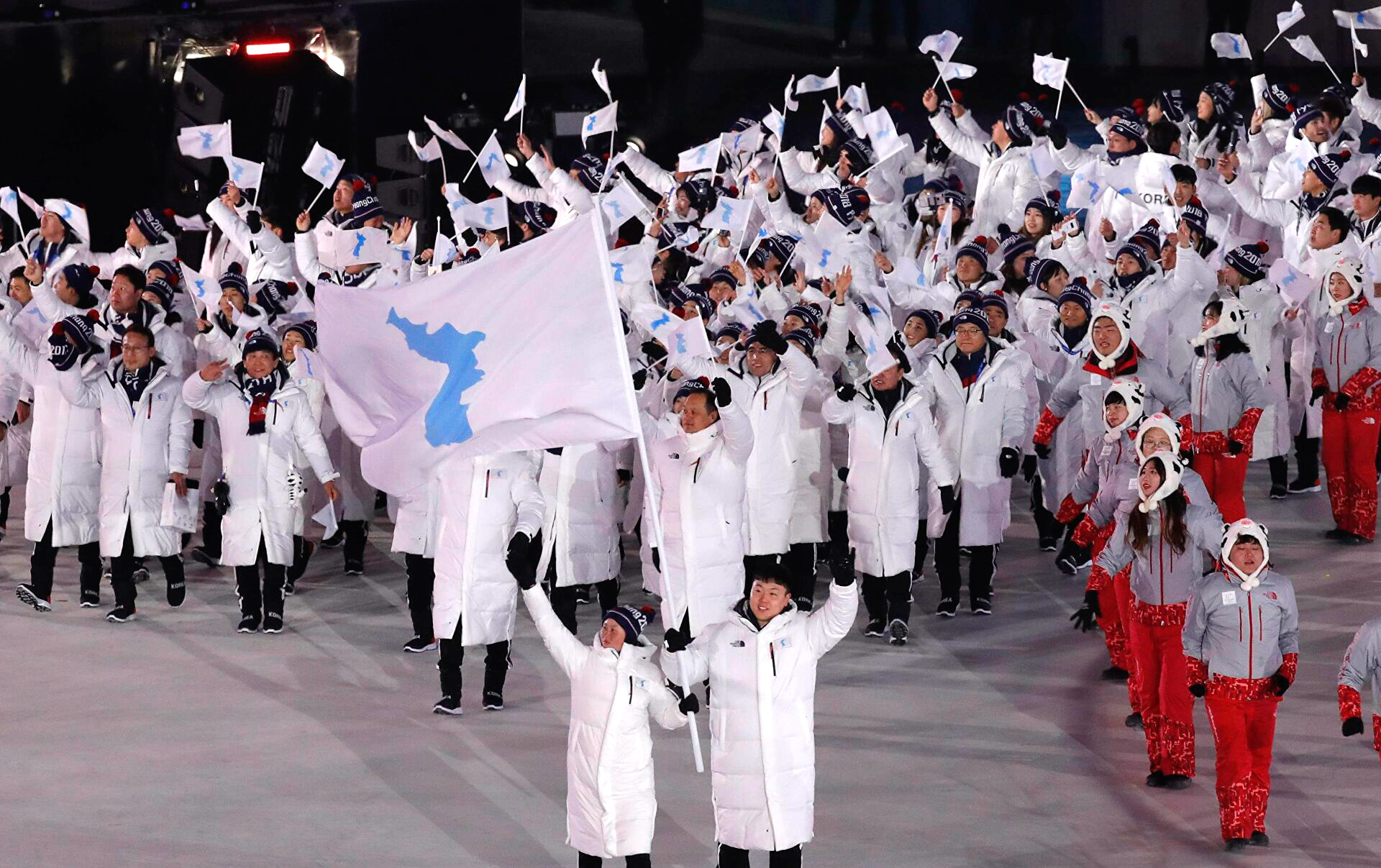 Южная и Северная Корея на открытии Олимпиады 2018
