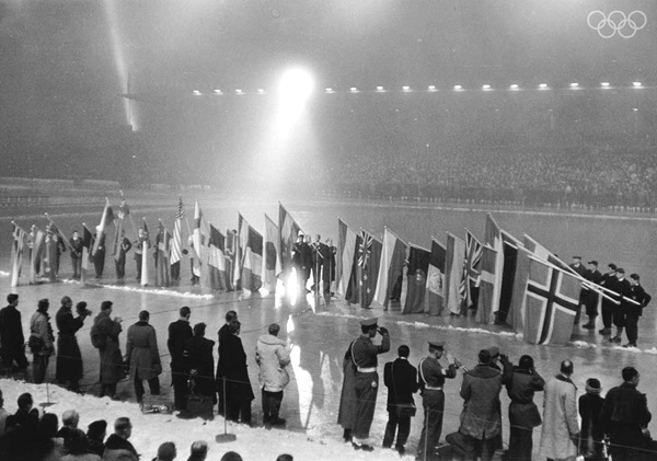 Церемония закрытия олимпийских игр 1952 в Осло