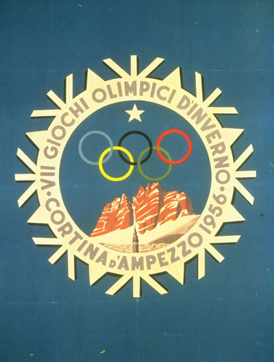 Официальный плакат олимпийских Игр Кортина д'Ампеццо 1956