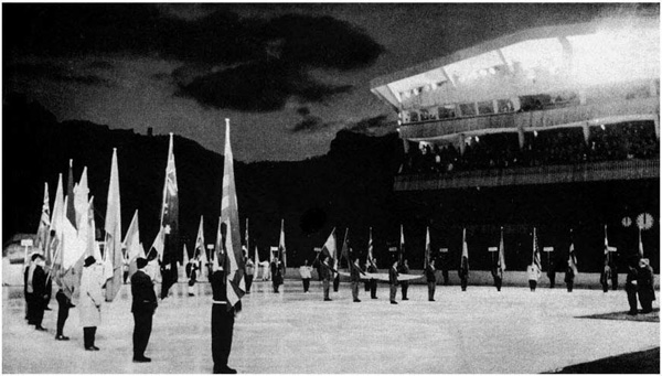 Церемония закрытия олимпийских игр Кортина д'Ампеццо 1956